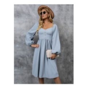 Shein Gray Cottagecore Dress